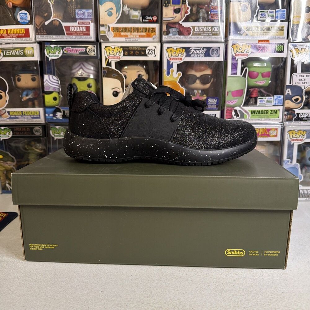 Snibbs Spacecloud 2.0 Raining Diamonds Black Speckle Women Size 10.5 Men 9 Work